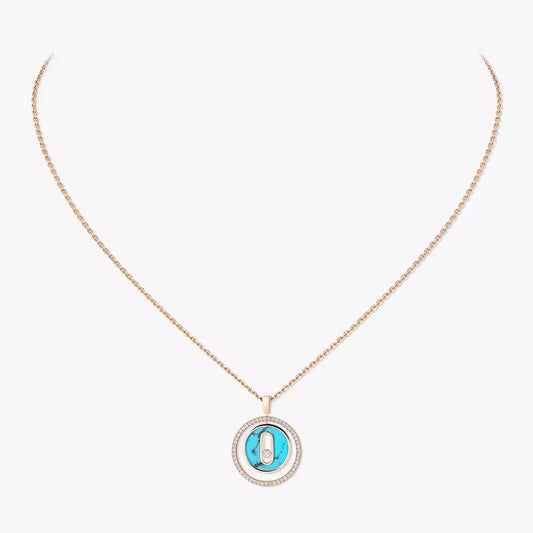 [Sprite Jewelry]Lucky Move Diamond Necklace in Rose Gold and White Mother-of-Pearl