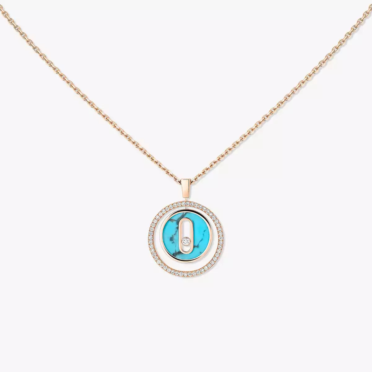 [Sprite Jewelry]Lucky Move Diamond Necklace in Rose Gold and White Mother-of-Pearl