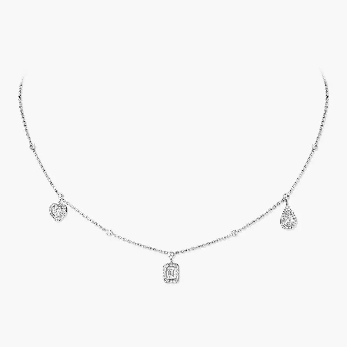 [Sprite Jewelry]My Twin Diamond Necklace in Silver