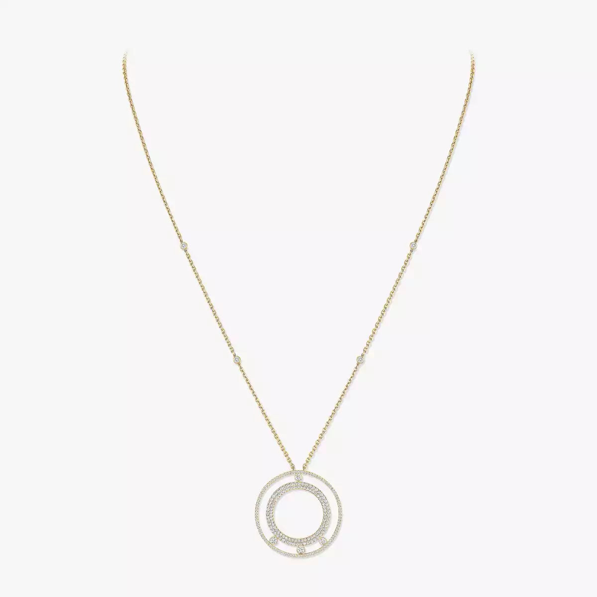 [Sprite Jewelry]Move Romane Long Pave_-Set Diamond Necklace