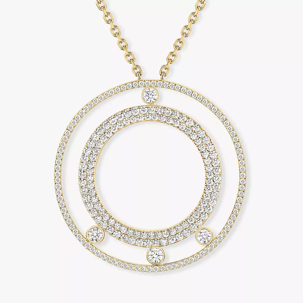 [Sprite Jewelry]Move Romane Long Pave_-Set Diamond Necklace