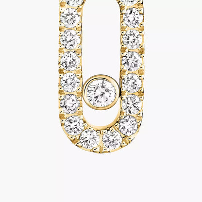 [Sprite Jewelry]Move Uno Single Diamond Hoop Earring