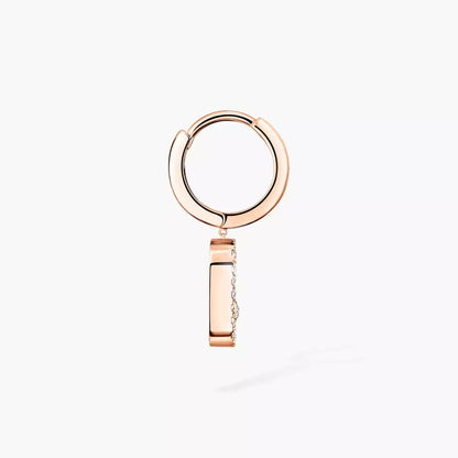 [Sprite Jewelry]Move Uno Single Diamond Hoop Earring