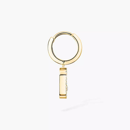 [Sprite Jewelry]Move Uno Single Diamond Hoop Earring