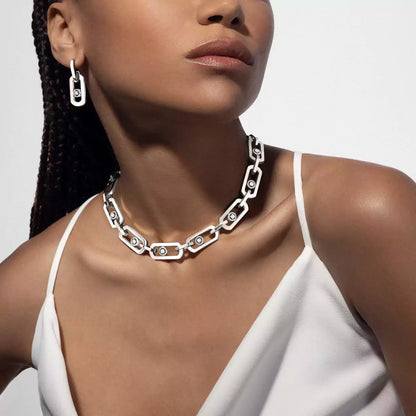 [Sprite Jewelry]So Move XL Diamond Pendant Earrings