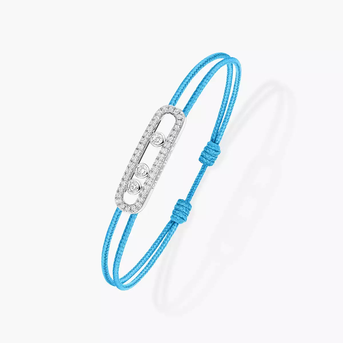 [Sprite Jewelry]Messika Care(s) pink cord pavé bracelet
