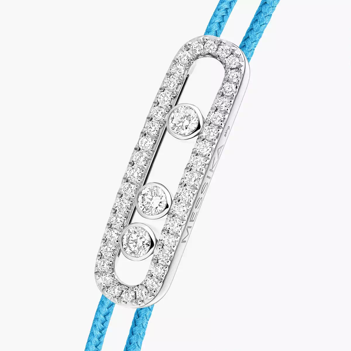 [Sprite Jewelry]Messika Care(s) pink cord pavé bracelet