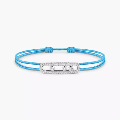 [Sprite Jewelry]Messika Care(s) pink cord pavé bracelet