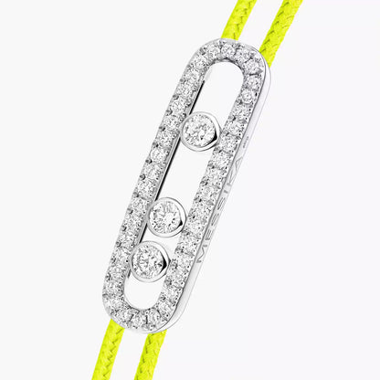 [Sprite Jewelry]Messika Care(s) pink cord pavé bracelet