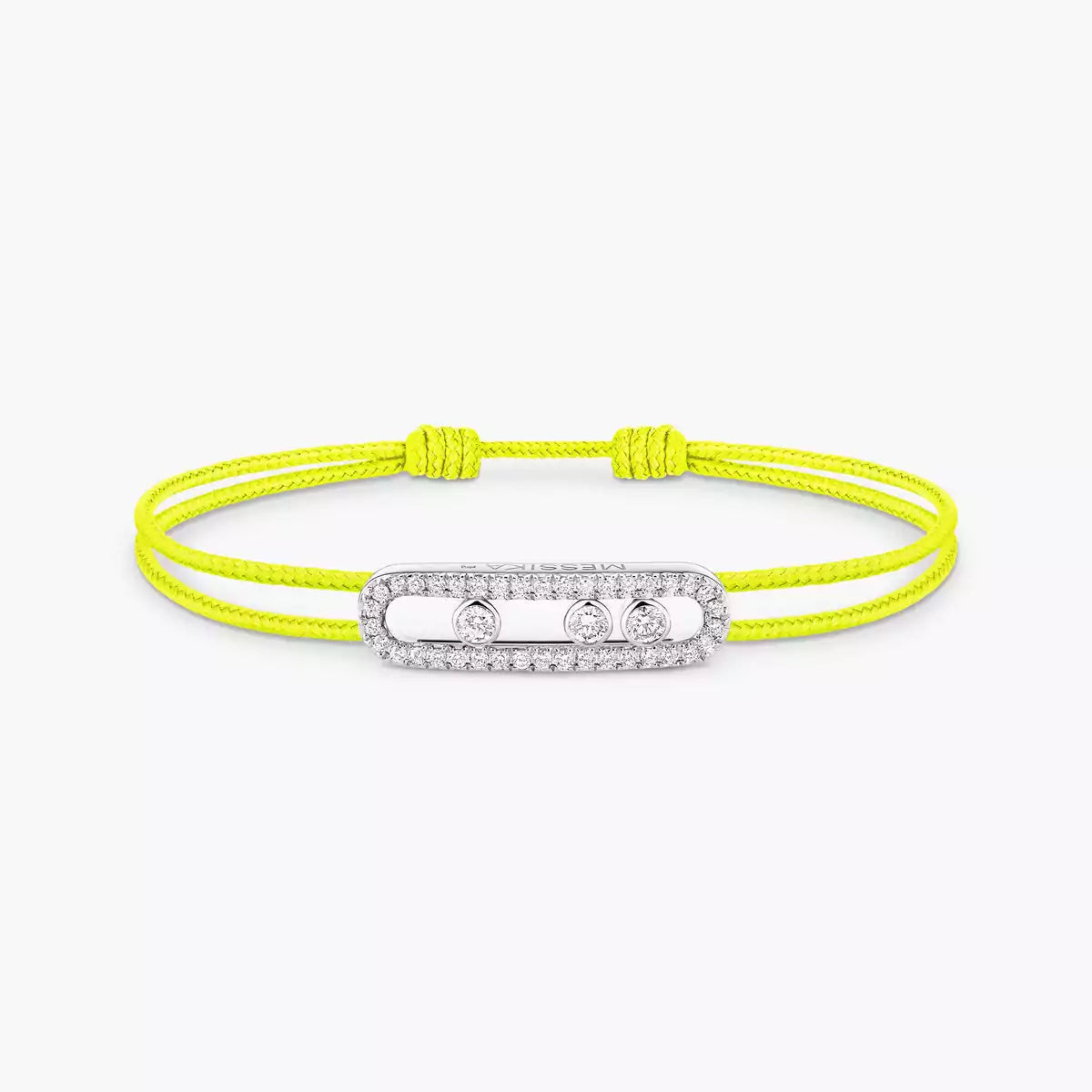 [Sprite Jewelry]Messika Care(s) pink cord pavé bracelet