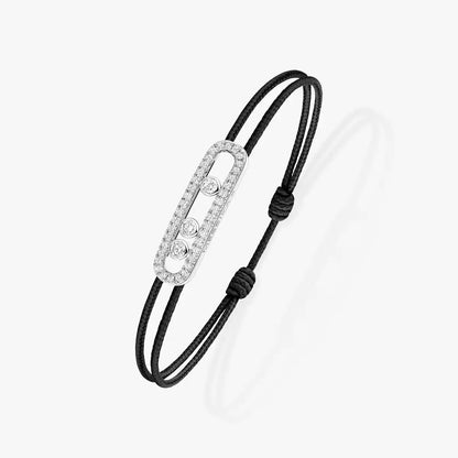 [Sprite Jewelry]Messika Care(s) pink cord pavé bracelet