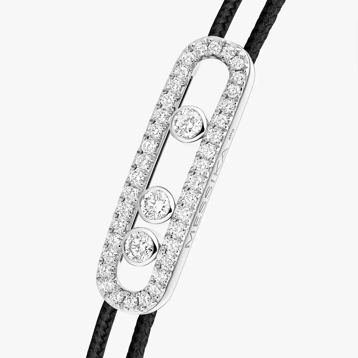 [Sprite Jewelry]Messika Care(s) pink cord pavé bracelet