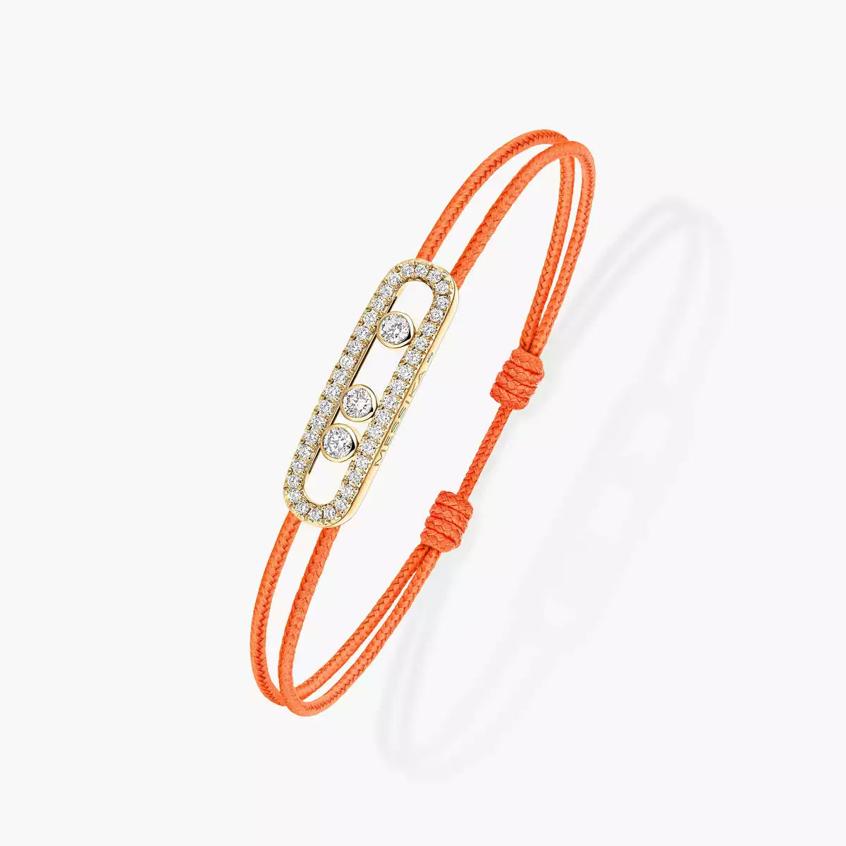 [Sprite Jewelry]Messika Care(s) pink cord pavé bracelet