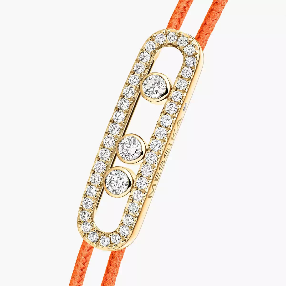 [Sprite Jewelry]Messika Care(s) pink cord pavé bracelet