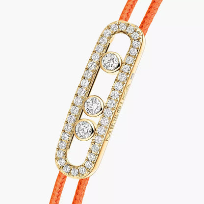 [Sprite Jewelry]Messika Care(s) pink cord pavé bracelet