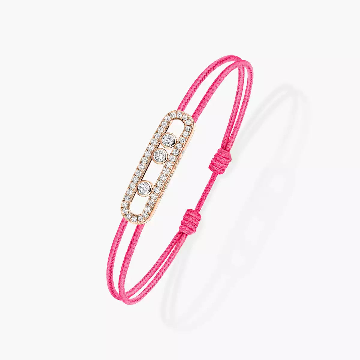 [Sprite Jewelry]Messika Care(s) pink cord pavé bracelet
