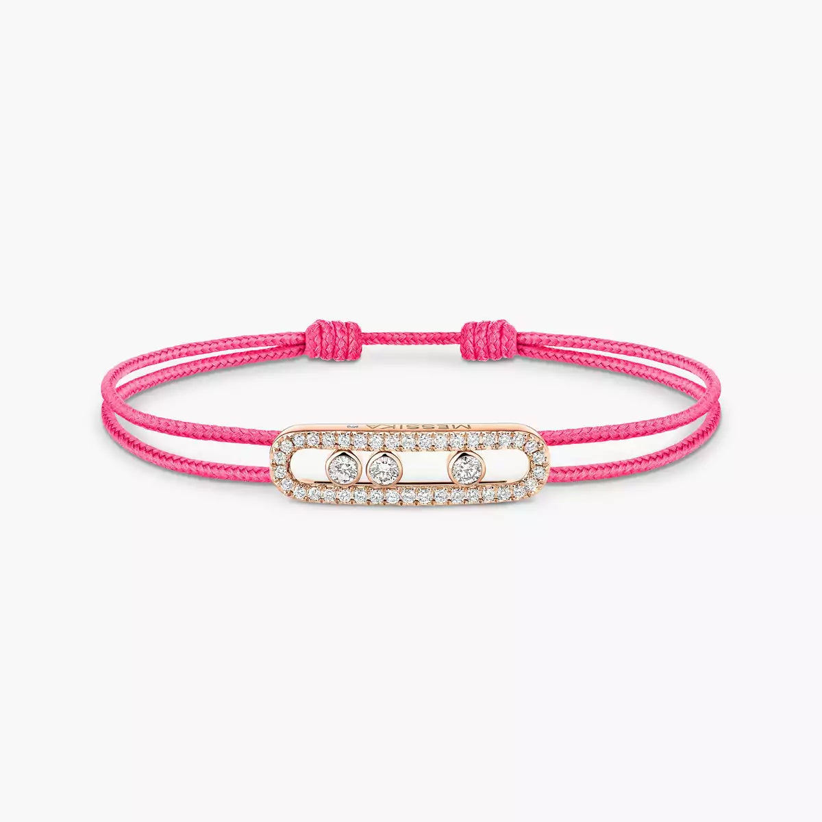 [Sprite Jewelry]Messika Care(s) pink cord pavé bracelet