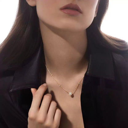 [Sprite Jewelry]Diamond Necklace 0,20ct Brilliant Shape Joy
