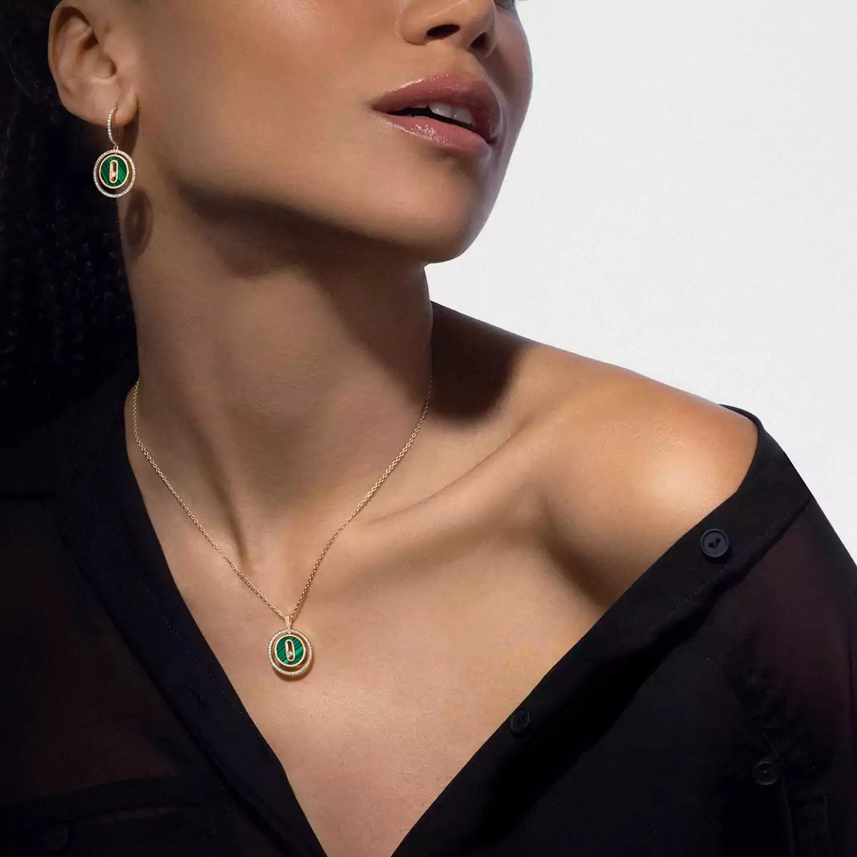[Sprite Jewelry]Lucky Move Diamond Necklace in Rose Gold and White Mother-of-Pearl