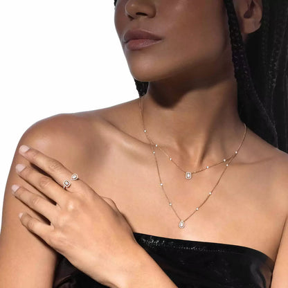 [Sprite Jewelry]Diamond Necklace My Twin 2 Rows