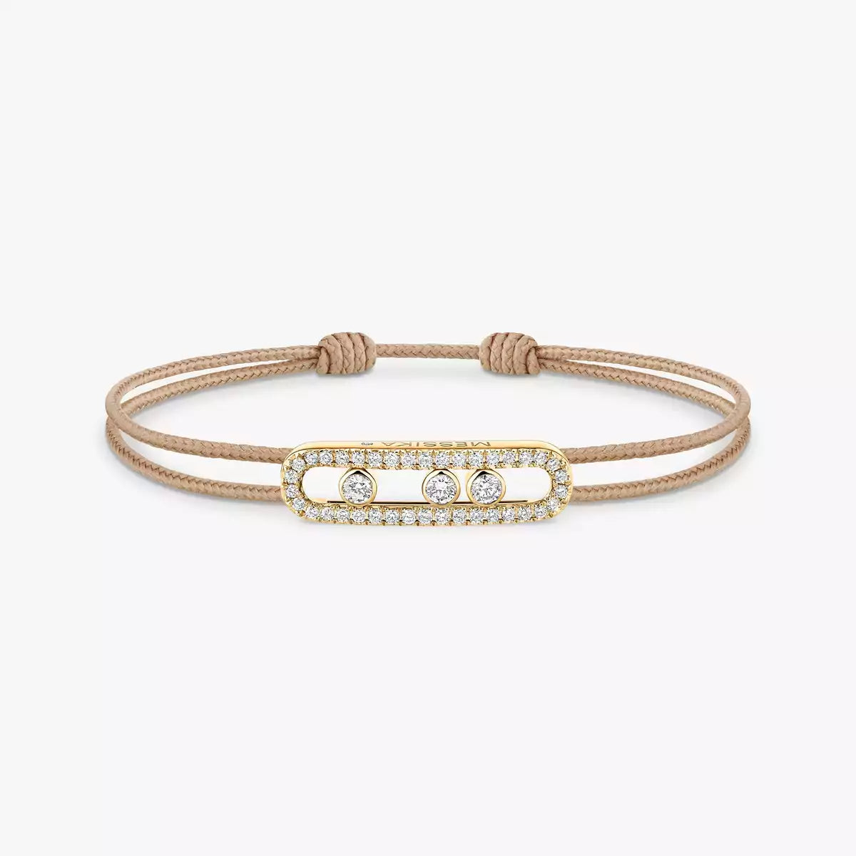 [Sprite Jewelry]Messika Care(s) pink cord pavé bracelet