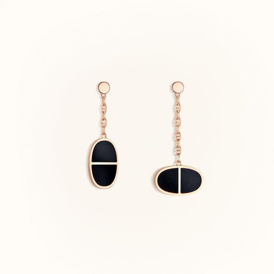 ¡®Sprite Jewelry¡¯CHAINE VERSO BLACK CERAMIC EARRINGS