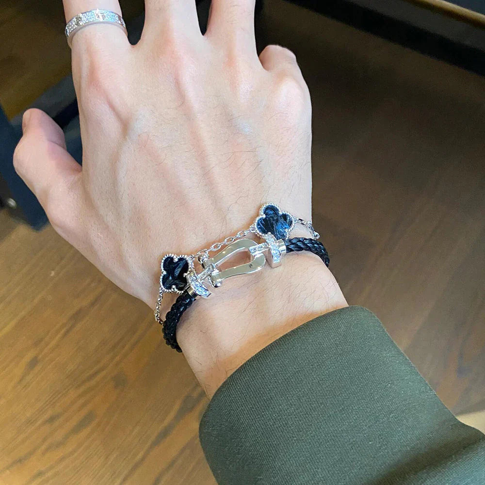 [Sprite Jewelry]New CLOVER 5 MOTIF PIETERSITE BRACELET COLLECTION