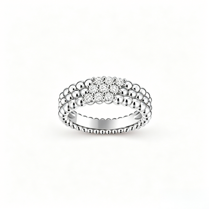 [Sprite Jewelry] THREE-ROW DIAMOND RING
