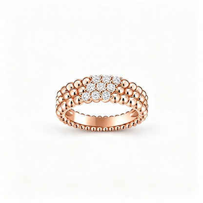 [Sprite Jewelry] THREE-ROW DIAMOND RING