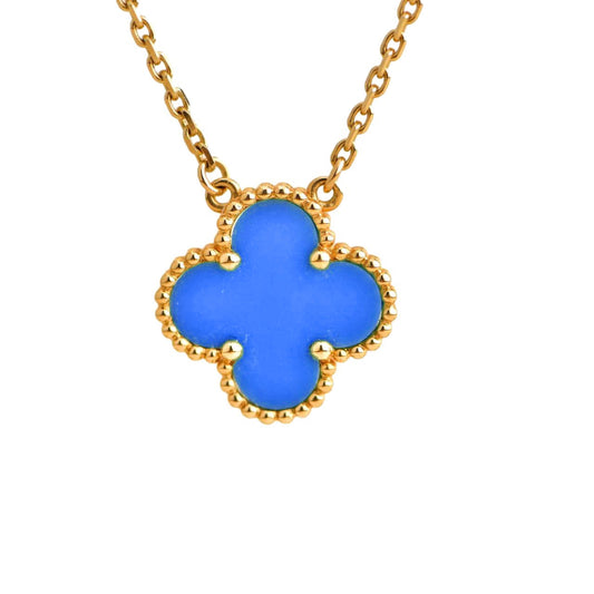 ¡®Sprite Jewelry¡¯CLOVER 15MM BLUE AGATE NECKLACE