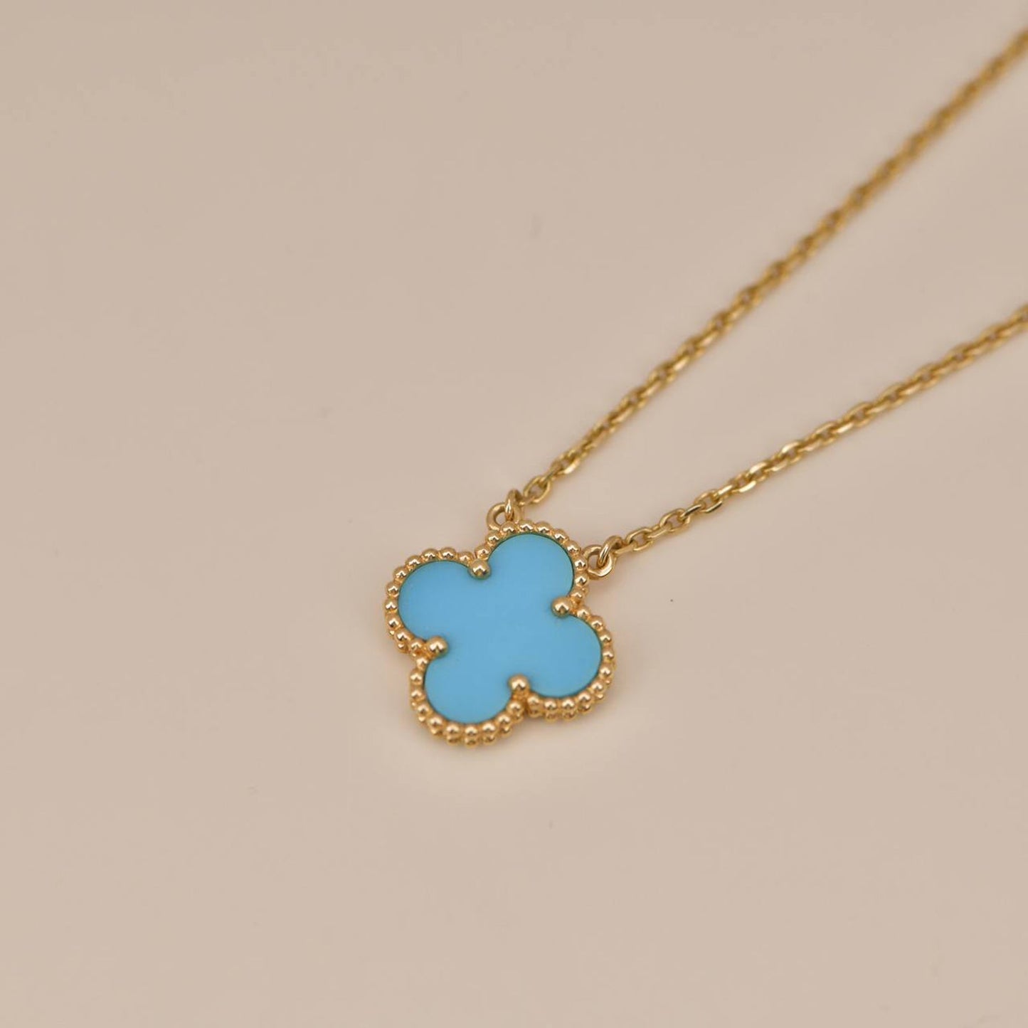¡®Sprite Jewelry¡¯CLOVER 15MM VINTAGE TURQUOISE NECKLACE