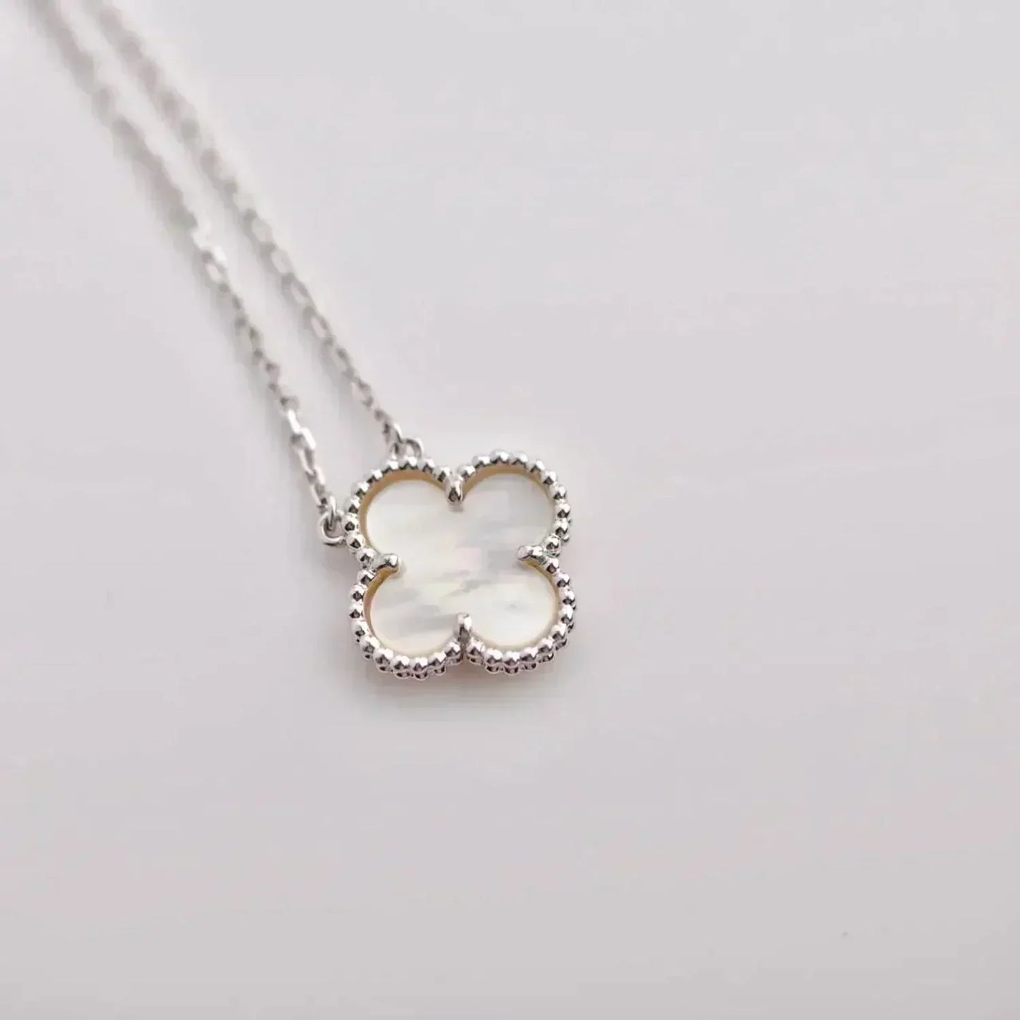 ¡®Sprite Jewelry¡¯CLOVER  15MM WHITE MOTHER-OF-PEARL SILVER