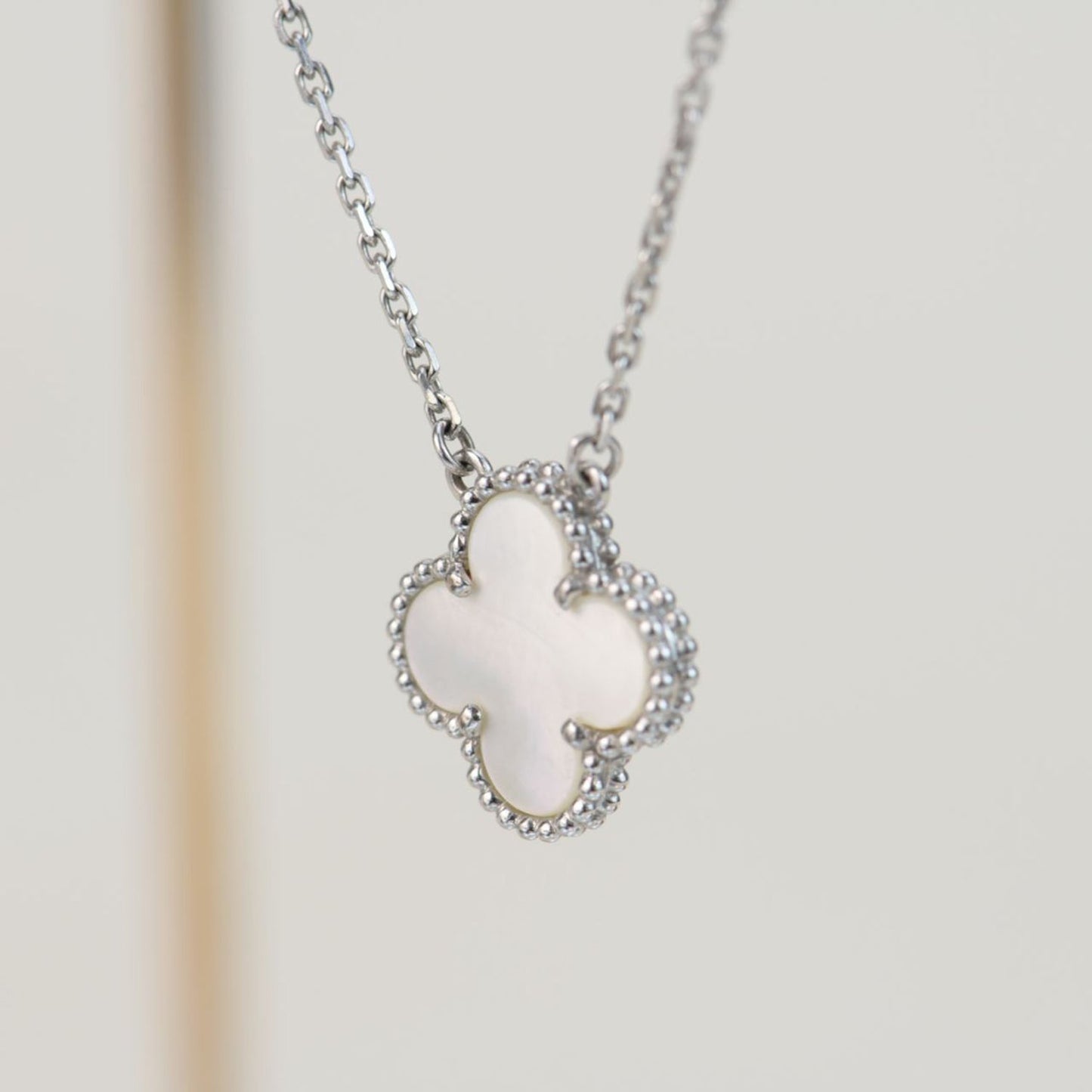 ¡®Sprite Jewelry¡¯CLOVER  15MM WHITE MOTHER-OF-PEARL SILVER