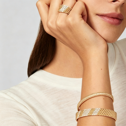 [Sprite Jewelry]  FIVE-ROW DIAMOND BRACELET