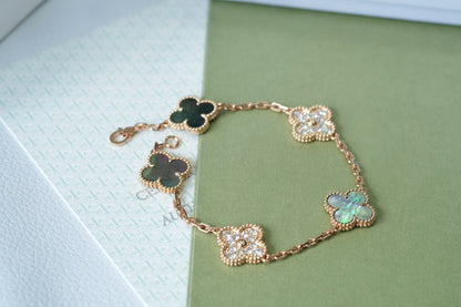 [Sprite Jewelry]New CLOVER 5 MOTIF GRAY MOP BRACELET COLLECTION