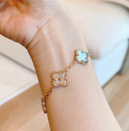 [Sprite Jewelry]New CLOVER 5 MOTIF GRAY MOP BRACELET COLLECTION