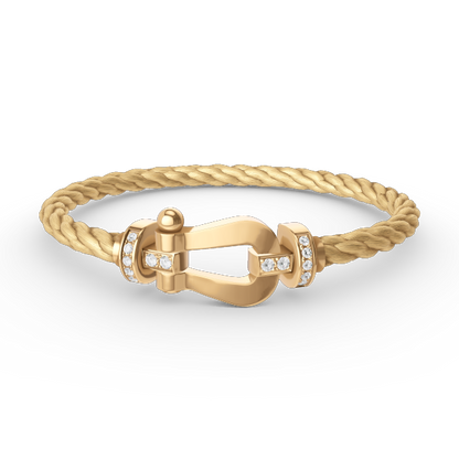 ¡®Sprite Jewelry¡¯FORCE LARGE HORSESHOE HALF DIAMOND BRACELET GOLD