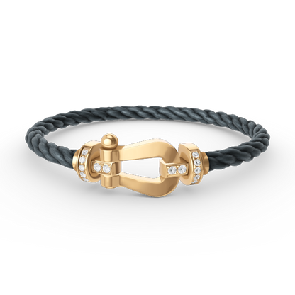 ¡®Sprite Jewelry¡¯FORCE LARGE HORSESHOE HALF DIAMOND BRACELET GOLD