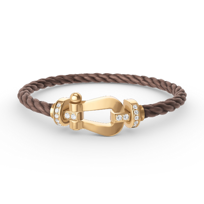 ¡®Sprite Jewelry¡¯FORCE LARGE HORSESHOE HALF DIAMOND BRACELET GOLD