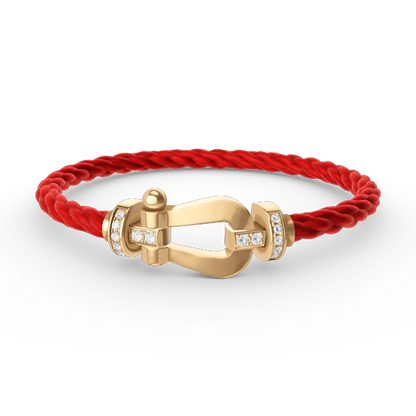¡®Sprite Jewelry¡¯FORCE LARGE HORSESHOE HALF DIAMOND BRACELET GOLD