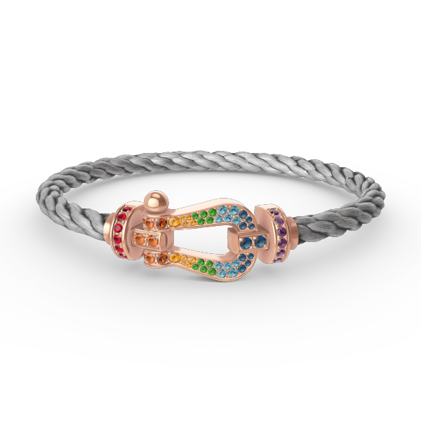 ¡®Sprite Jewelry¡¯FORCE LARGE HORSESHOE  COLORED DIAMOND BRACELET ROSE GOLD
