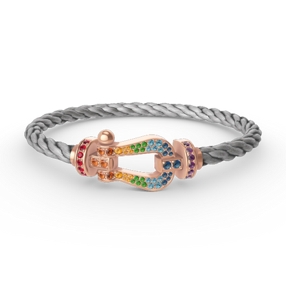 ¡®Sprite Jewelry¡¯FORCE LARGE HORSESHOE  COLORED DIAMOND BRACELET ROSE GOLD