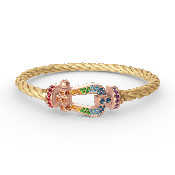 ¡®Sprite Jewelry¡¯FORCE LARGE HORSESHOE  COLORED DIAMOND BRACELET ROSE GOLD