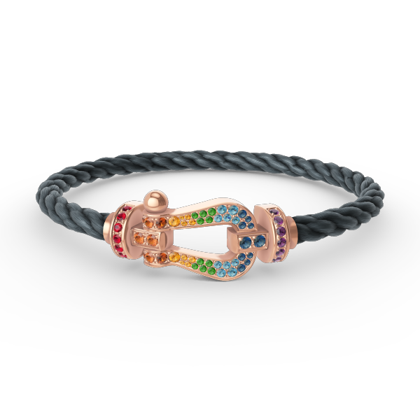 ¡®Sprite Jewelry¡¯FORCE LARGE HORSESHOE  COLORED DIAMOND BRACELET ROSE GOLD