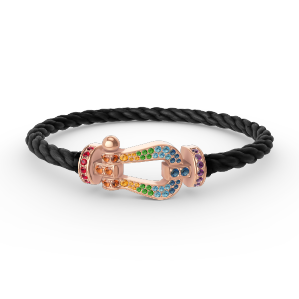 ¡®Sprite Jewelry¡¯FORCE LARGE HORSESHOE  COLORED DIAMOND BRACELET ROSE GOLD