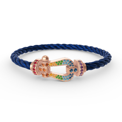 ¡®Sprite Jewelry¡¯FORCE LARGE HORSESHOE  COLORED DIAMOND BRACELET ROSE GOLD