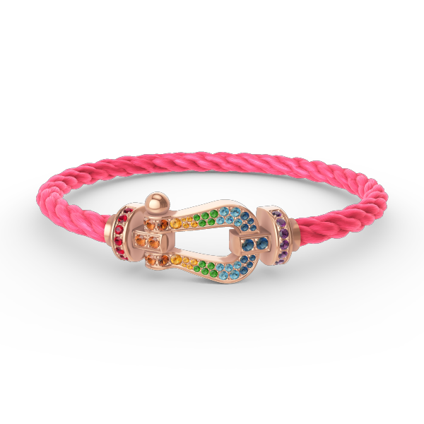 ¡®Sprite Jewelry¡¯FORCE LARGE HORSESHOE  COLORED DIAMOND BRACELET ROSE GOLD