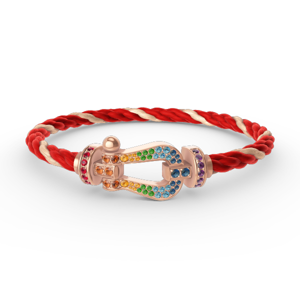 ¡®Sprite Jewelry¡¯FORCE LARGE HORSESHOE  COLORED DIAMOND BRACELET ROSE GOLD