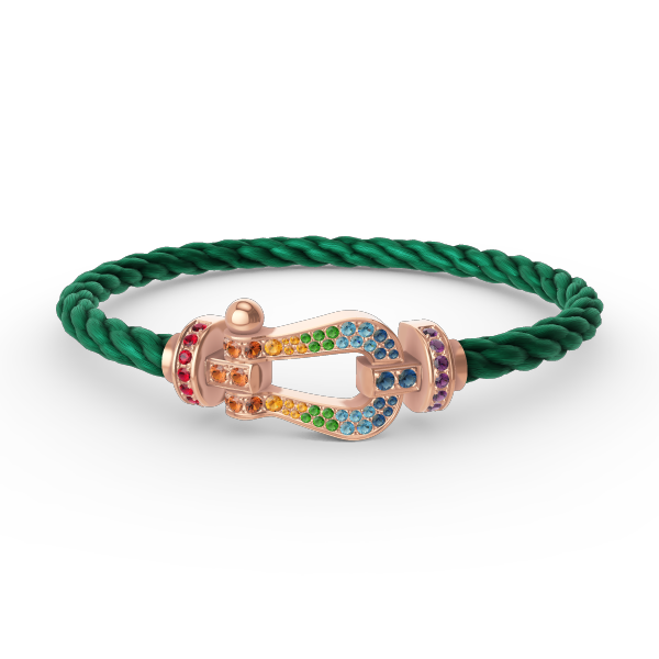 ¡®Sprite Jewelry¡¯FORCE LARGE HORSESHOE  COLORED DIAMOND BRACELET ROSE GOLD