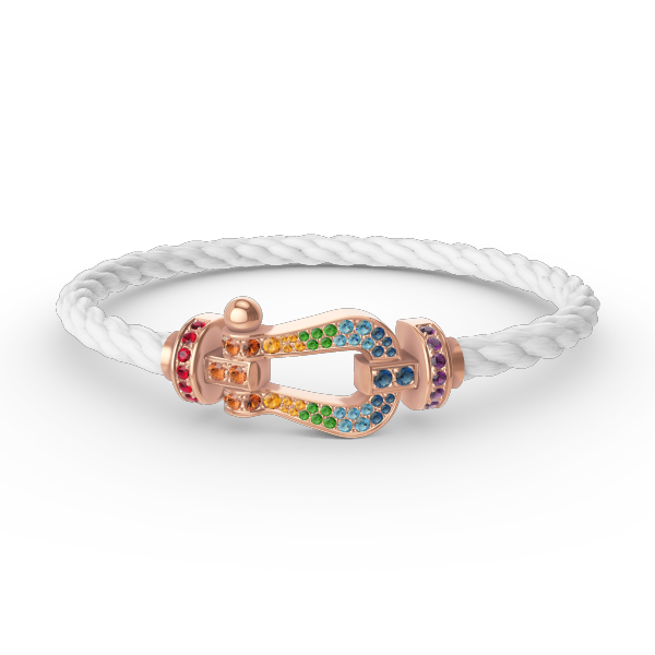 ¡®Sprite Jewelry¡¯FORCE LARGE HORSESHOE  COLORED DIAMOND BRACELET ROSE GOLD